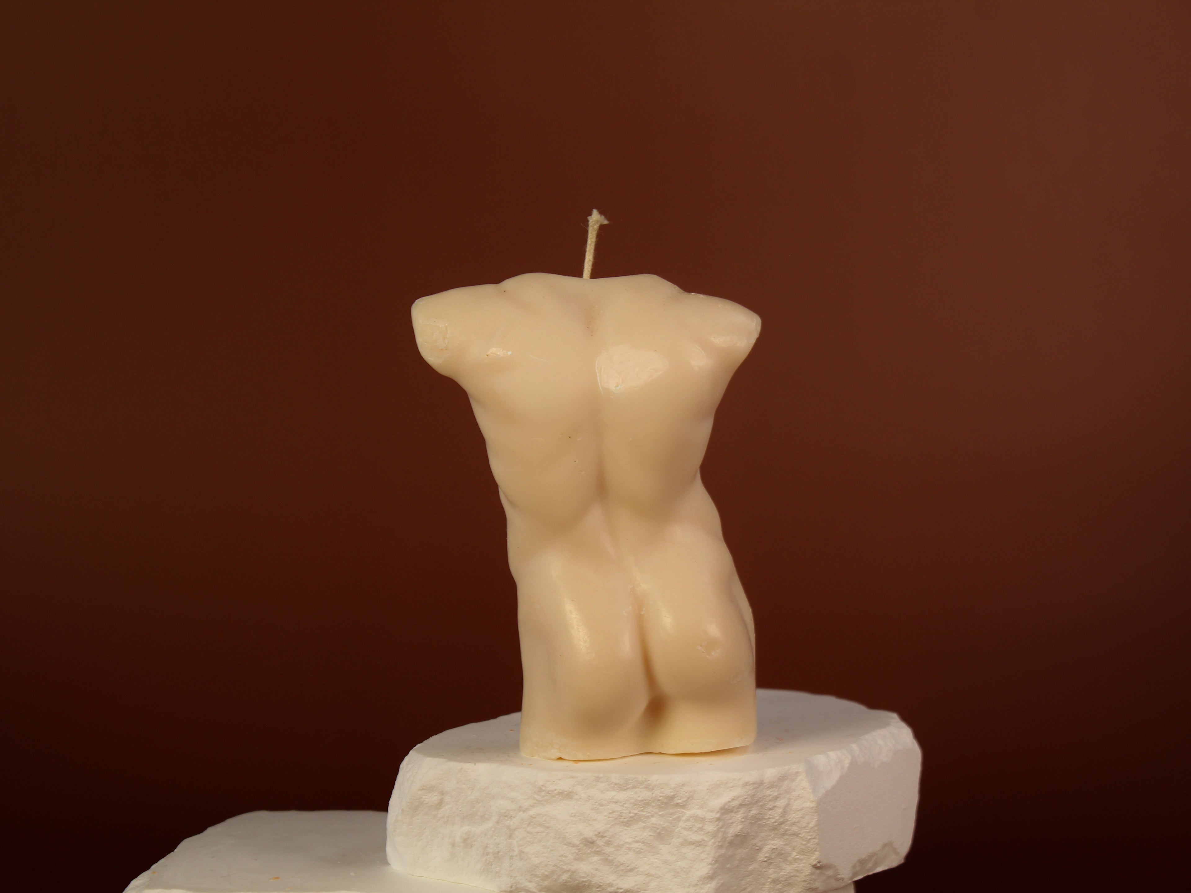 Male Torso Sculptural Candle