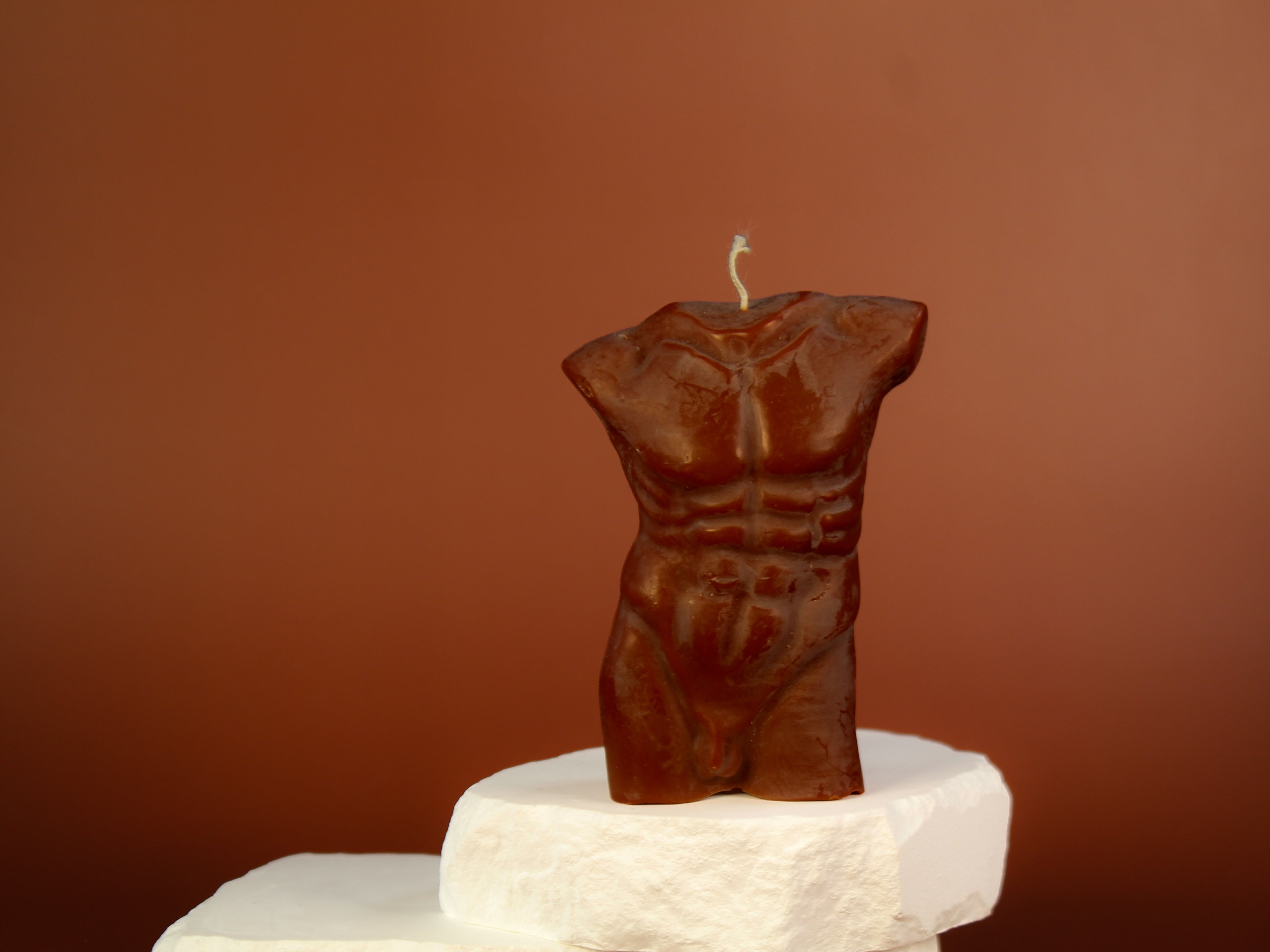 Male Torso Sculptural Candle